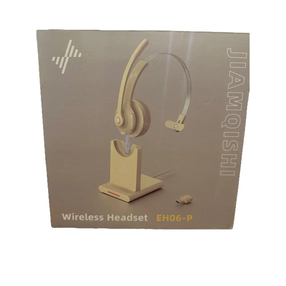 NEW Jiamqishi EH06-P Wireless Headset With Microphone Adjustable & Lightweight